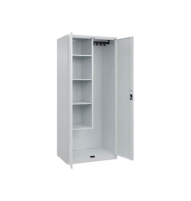 Putzmittelschrank Classic PLUS 080100-02 S10008 lichtgrau 80,0 x 50,0 x 185,0 cm, aufgebaut
